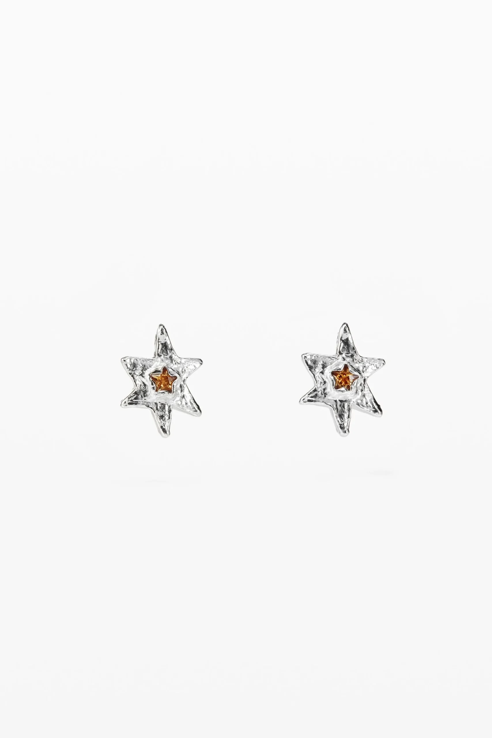 Joyería-Desigual Pendientes estrella baño plata Zalio