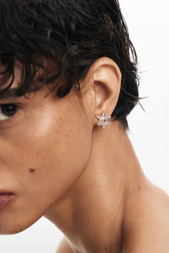 Joyería-Desigual Pendientes estrella baño plata Zalio