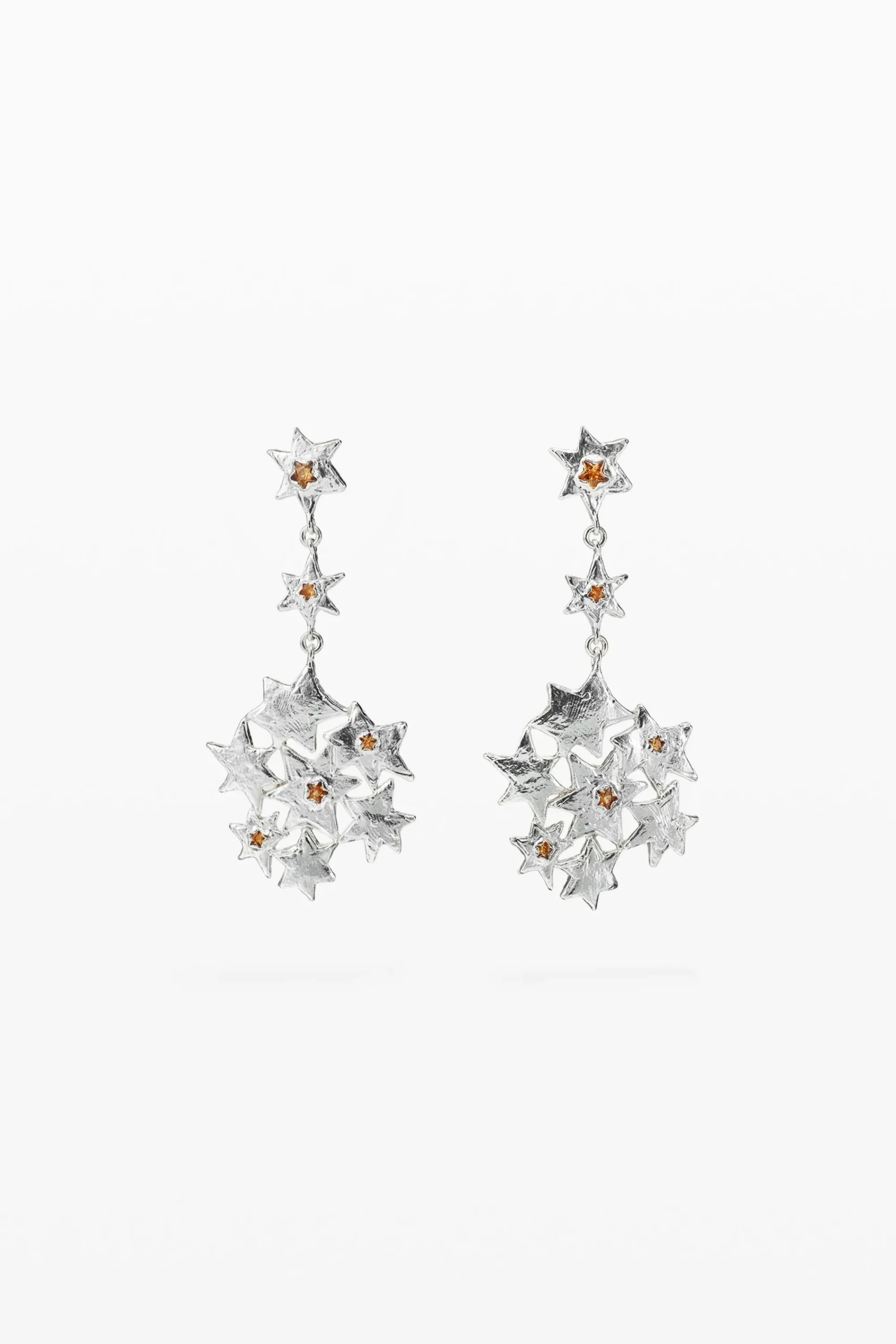Joyería-Desigual Pendientes largo formación de estrellas Zalio