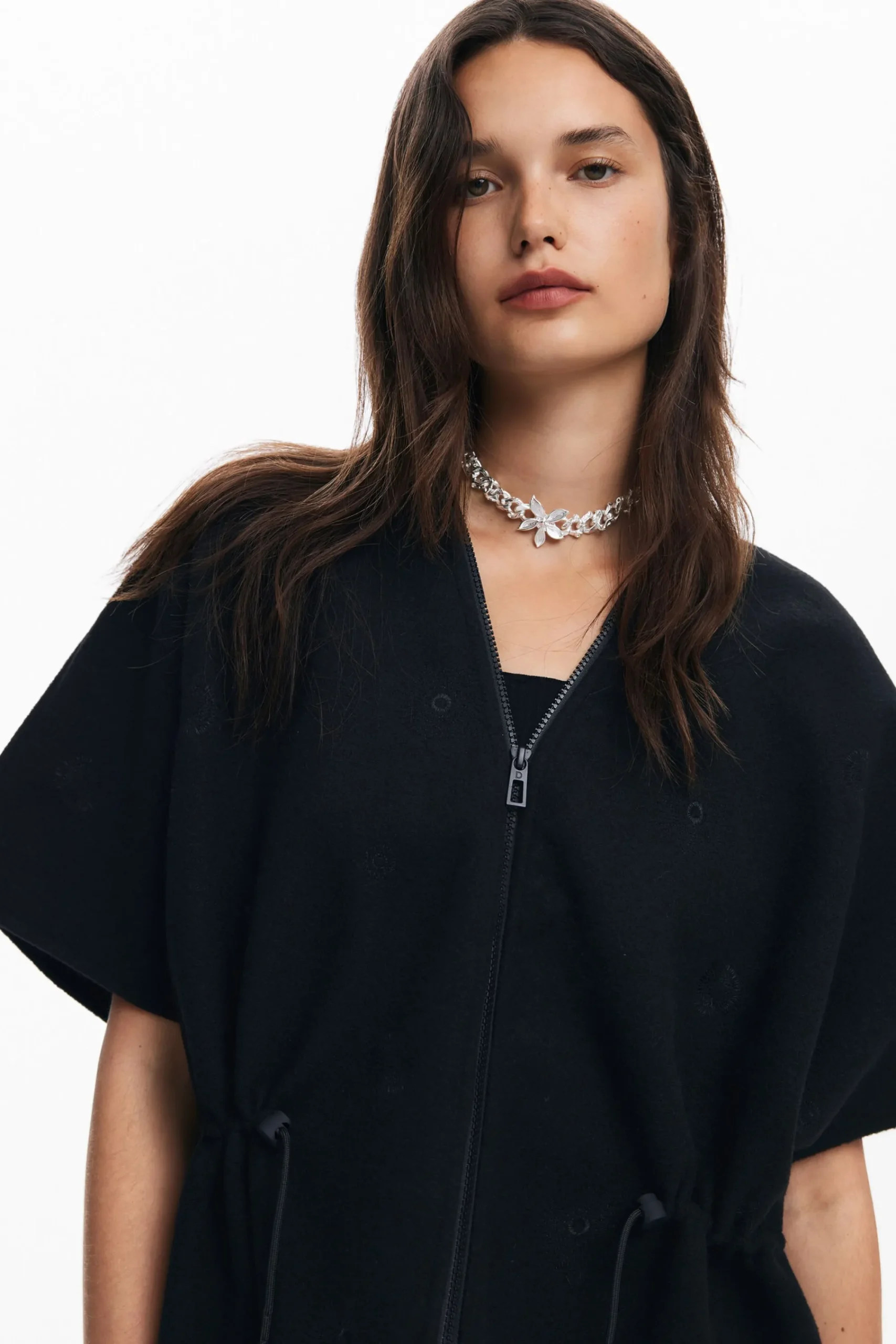 Bufandas Y Pañuelos|Ponchos-Desigual Poncho ajustable