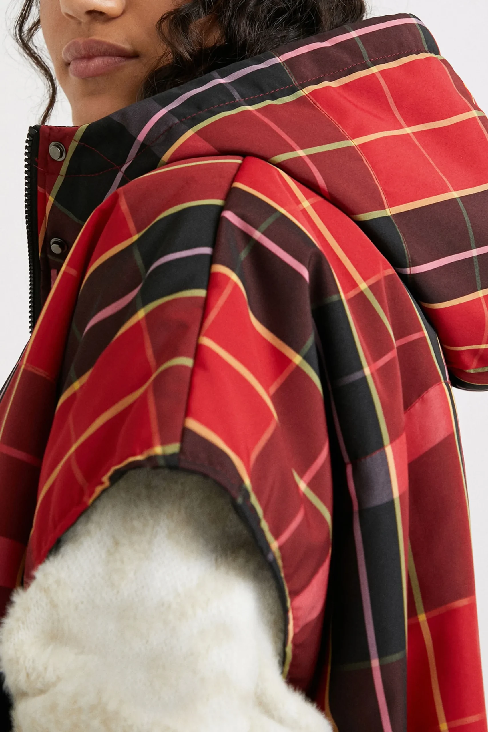 Bufandas Y Pañuelos-Desigual Poncho chaleco tartán