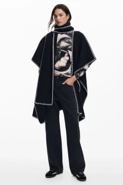 Bufandas Y Pañuelos|Ponchos-Desigual Poncho con bufanda
