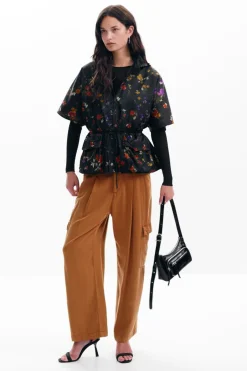 Bufandas Y Pañuelos|Ponchos-Desigual Poncho cremallera pétalos