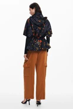 Bufandas Y Pañuelos|Ponchos-Desigual Poncho cremallera pétalos