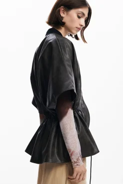 Bufandas Y Pañuelos|Ponchos-Desigual Poncho efecto piel