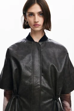Bufandas Y Pañuelos|Ponchos-Desigual Poncho efecto piel
