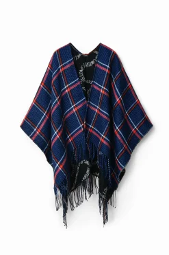 Bufandas Y Pañuelos-Desigual Poncho reversible cuadros