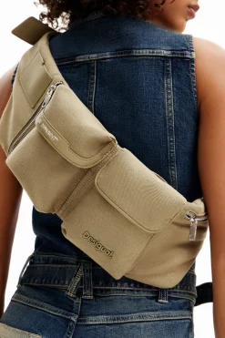 Bolsos-Desigual Riñonera M canvas bolsillos
