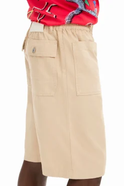 Jeans Y Pantalones-Desigual Shorts lisos bolsillos