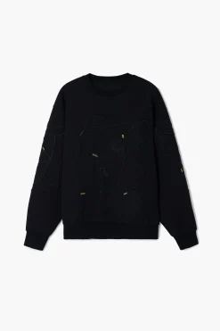 Jerséis Y Sudaderas-Desigual Sudadera bordados contraste