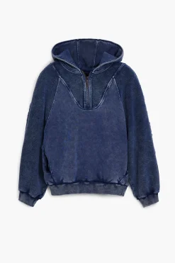 Jerséis|Sudaderas-Desigual Sudadera capucha efecto lavado