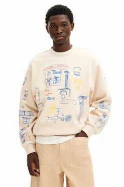 Jerséis Y Sudaderas-Desigual Sudadera con diseño de ilustración