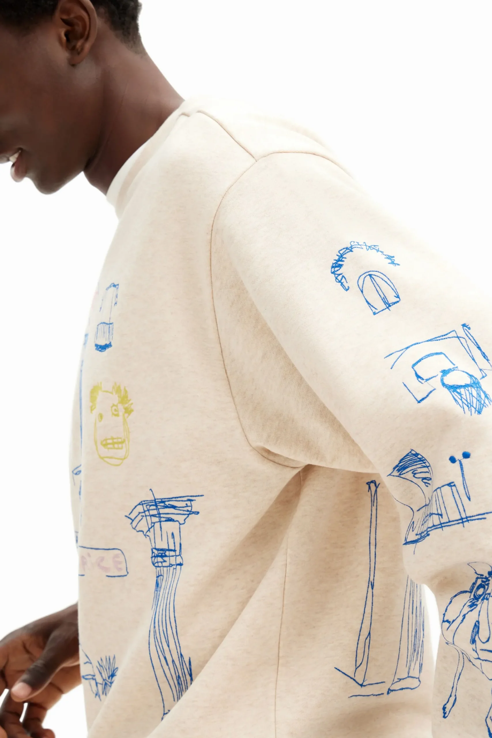 Jerséis Y Sudaderas-Desigual Sudadera con diseño de ilustración