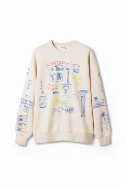 Jerséis Y Sudaderas-Desigual Sudadera con diseño de ilustración