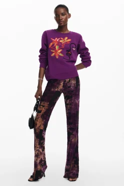Jerséis-Desigual Sudadera estampado arty