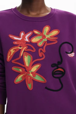 Jerséis-Desigual Sudadera estampado arty