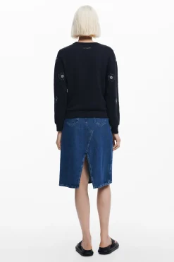 Sudaderas|Jerséis-Desigual Sudadera flores joya