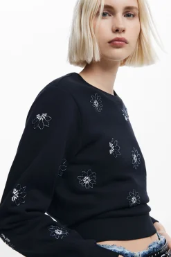 Sudaderas|Jerséis-Desigual Sudadera flores joya