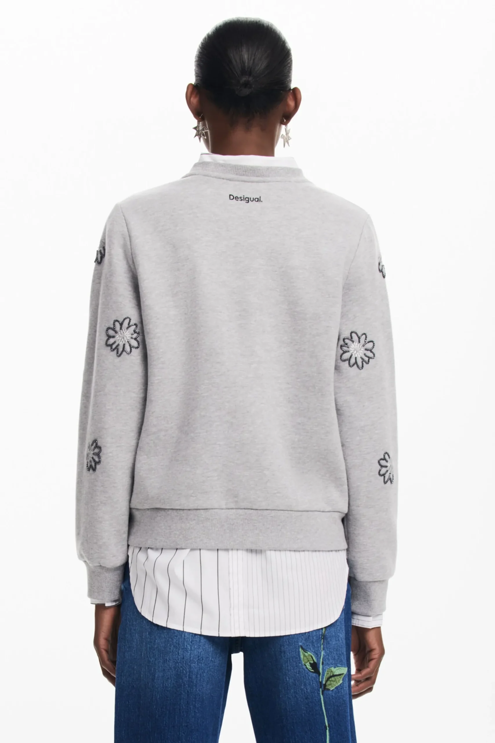 Jerséis-Desigual Sudadera flores joya