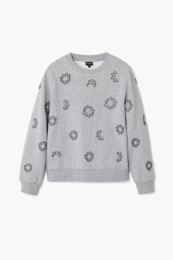 Jerséis-Desigual Sudadera flores joya