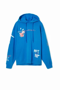 Jerséis Y Sudaderas-Desigual Sudadera graffiti capucha