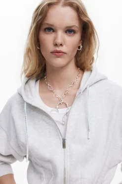 Sudaderas|Jerséis-Desigual Sudadera lisa capucha