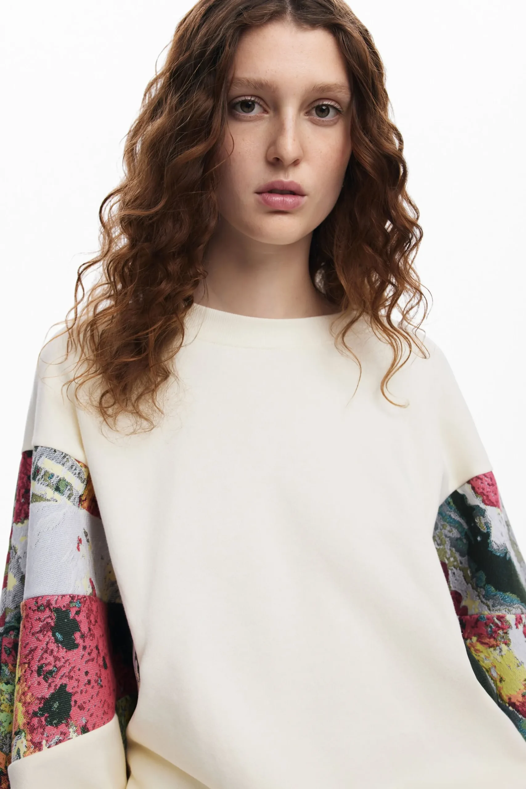 Sudaderas|Jerséis-Desigual Sudadera mangas estampadas M. Christian Lacroix