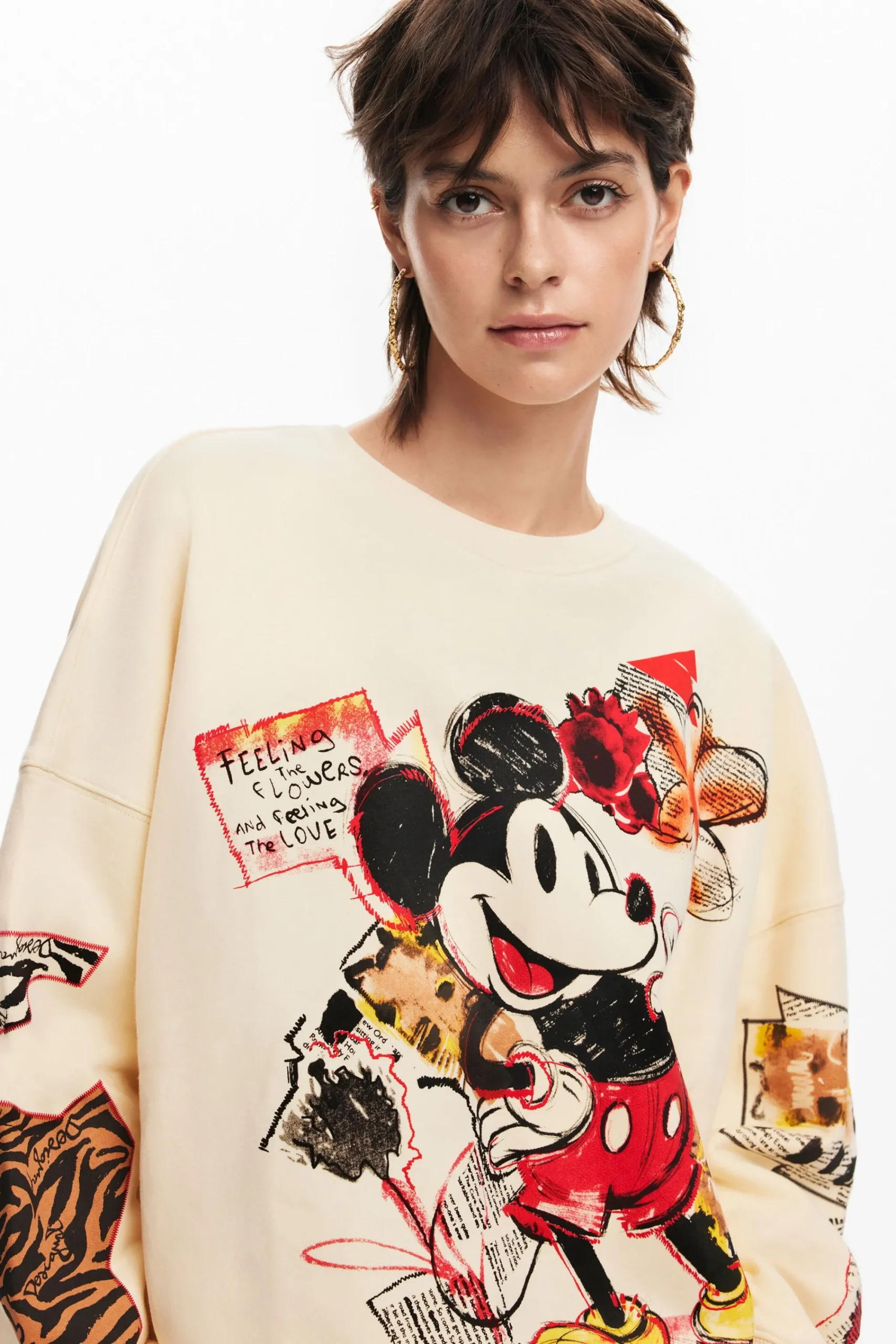 Sudaderas|Jerséis-Desigual Sudadera Mickey Mouse