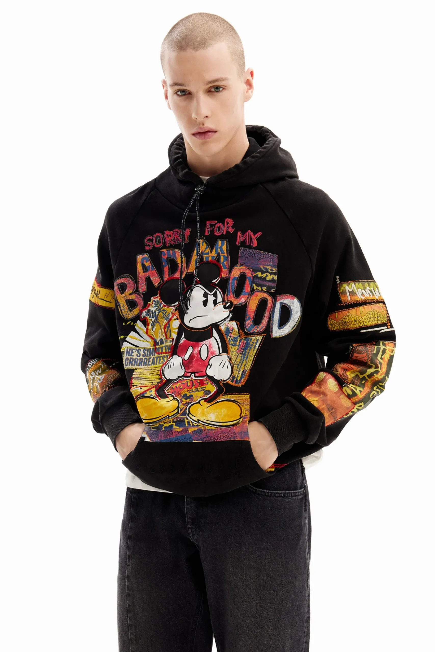 Jerséis Y Sudaderas-Desigual Sudadera Mickey Mouse patchwork