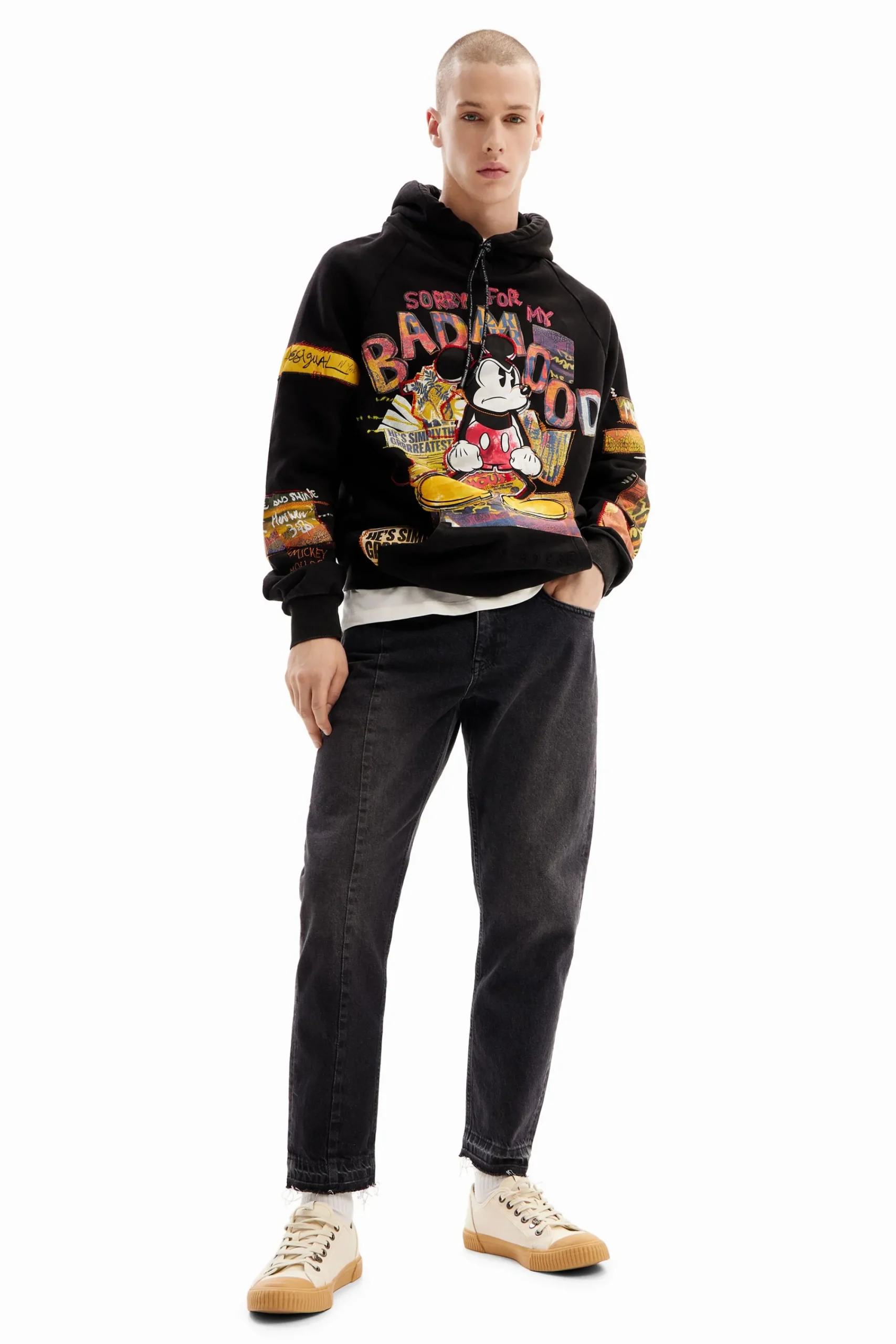 Jerséis Y Sudaderas-Desigual Sudadera Mickey Mouse patchwork