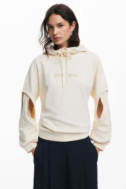 Sudaderas|Jerséis-Desigual Sudadera oversize abertura mangas