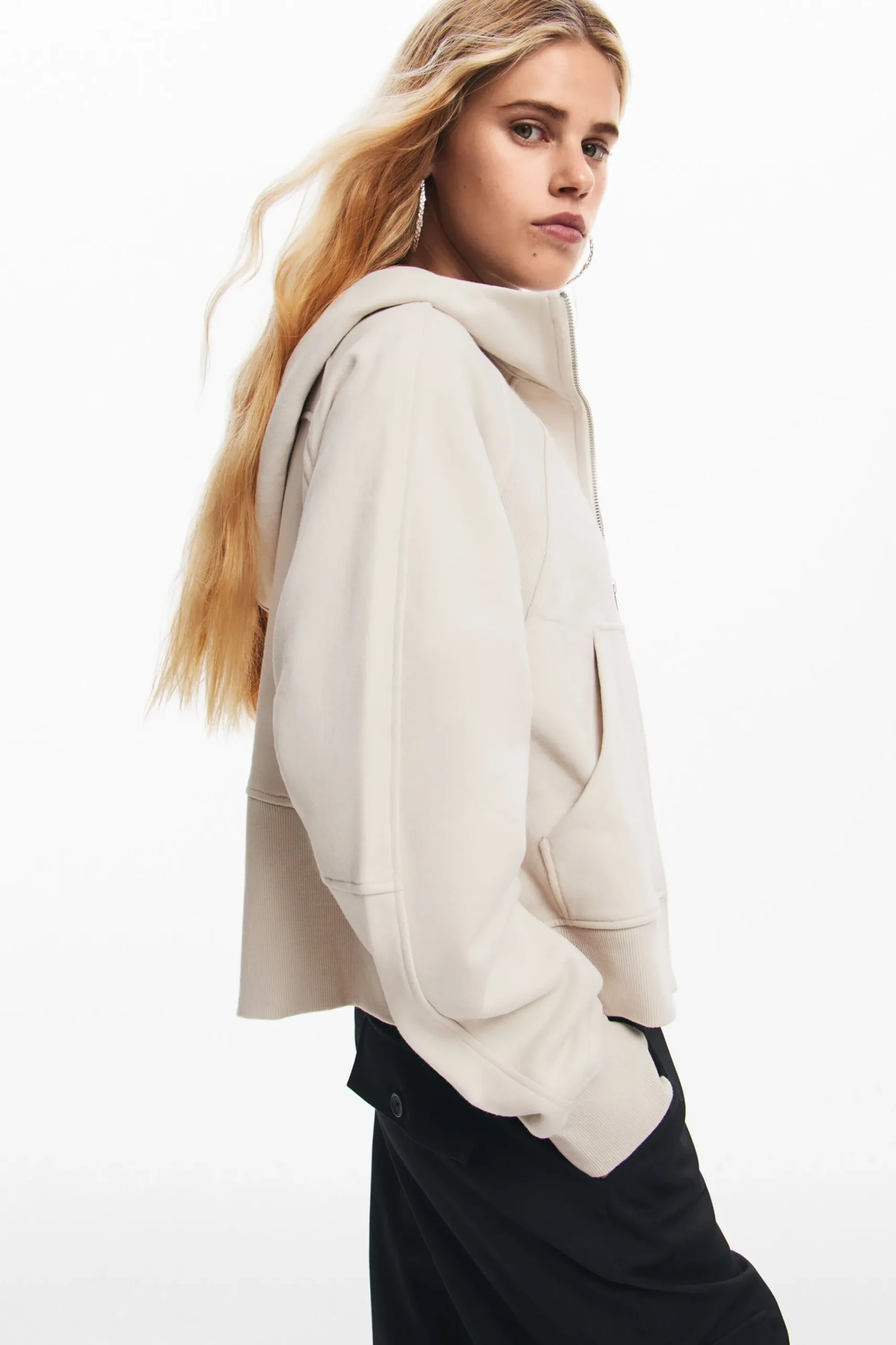 Sudaderas|Jerséis-Desigual Sudadera oversize capucha