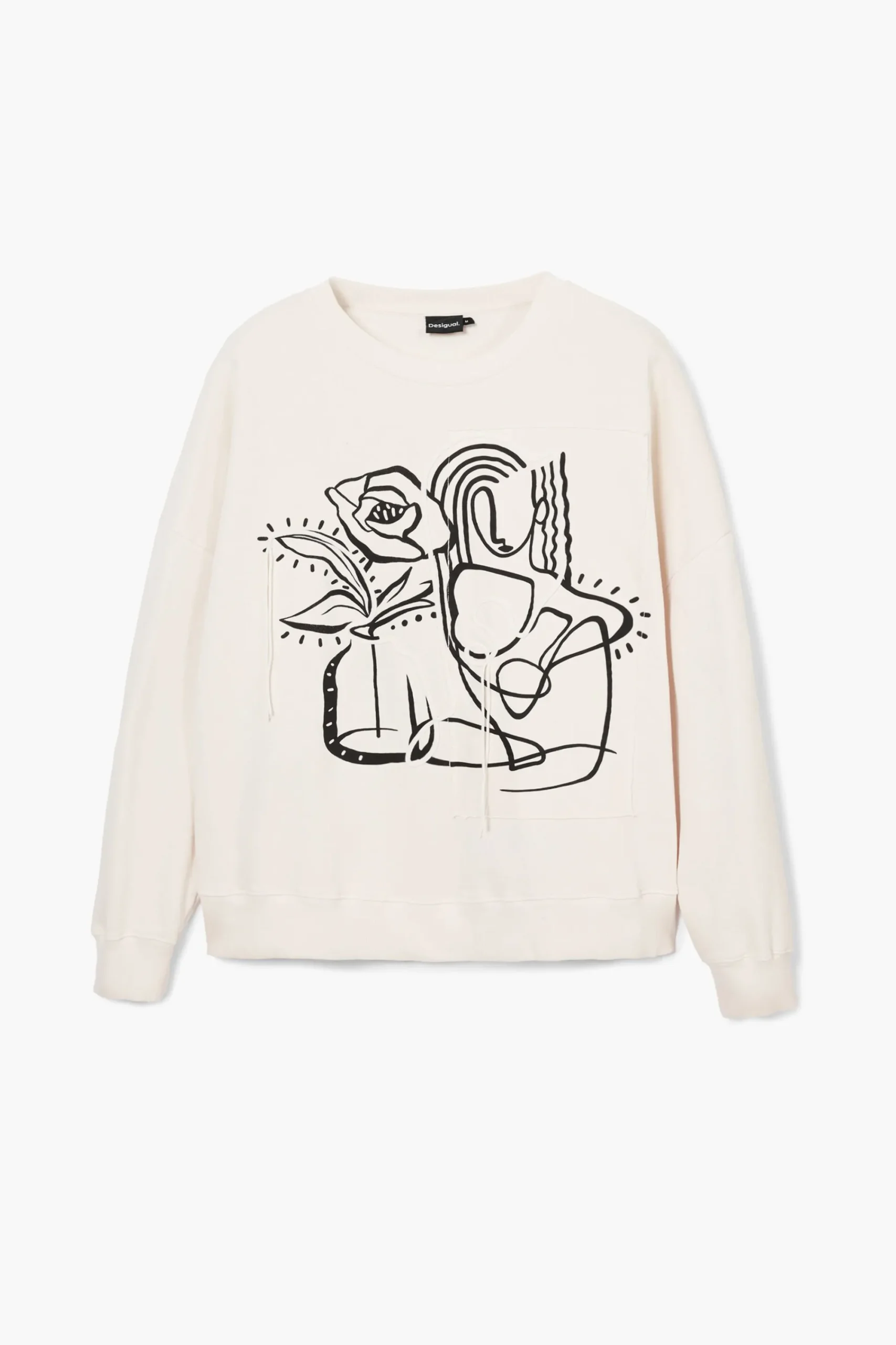 Sudaderas|Jerséis-Desigual Sudadera oversize flor