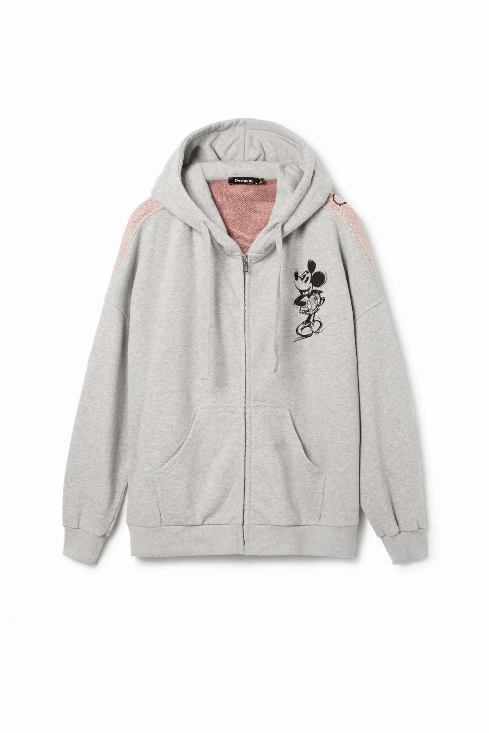 Sudaderas|Jerséis-Desigual Sudadera oversize jacquard Mickey Mouse
