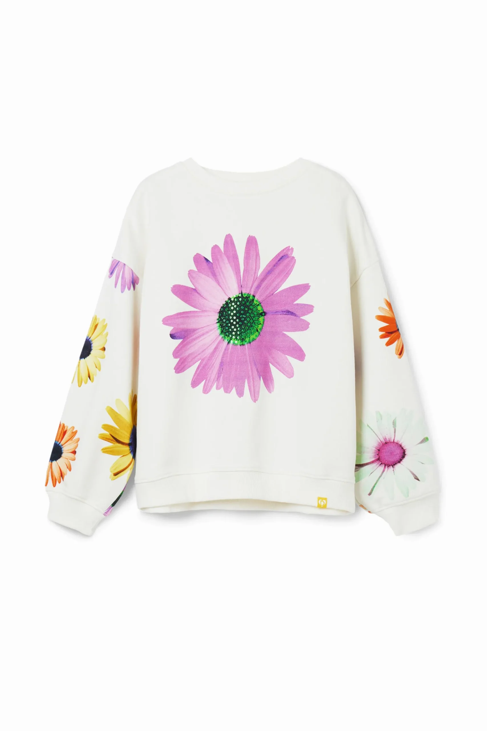 Jerséis Y Sudaderas-Desigual Sudadera oversize margaritas
