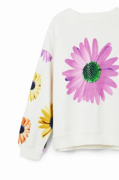 Jerséis Y Sudaderas-Desigual Sudadera oversize margaritas