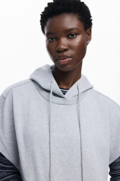 Sudaderas|Jerséis-Desigual Sudadera poncho lisa