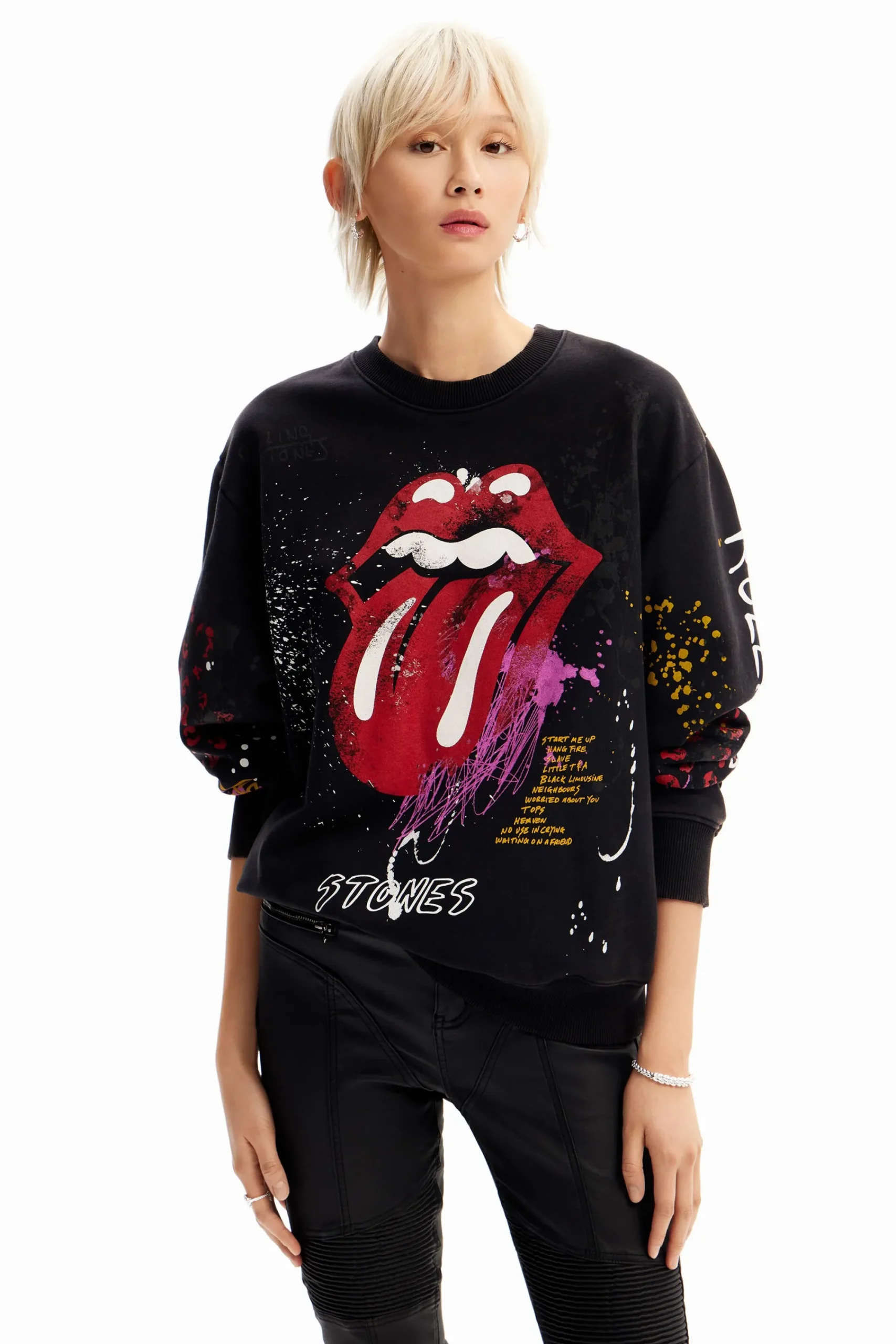 Sudaderas|Jerséis-Desigual Sudadera splatter The Rolling Stones