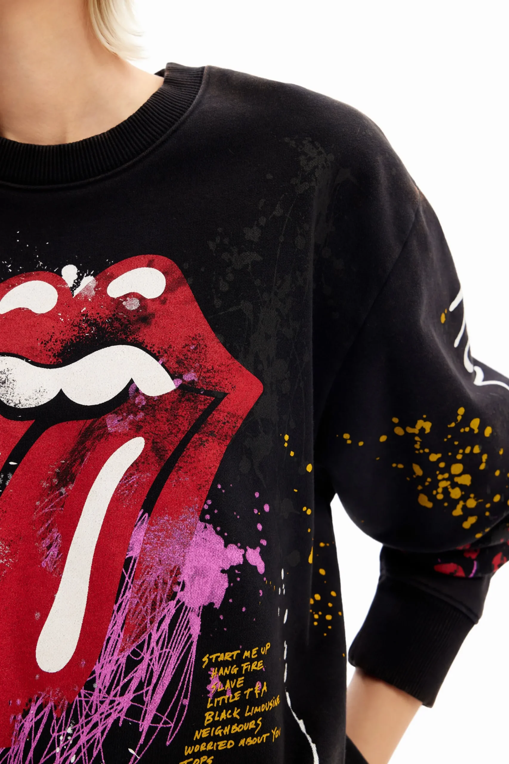 Sudaderas|Jerséis-Desigual Sudadera splatter The Rolling Stones