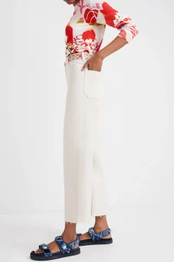 Vaqueros-Desigual Vaquero Culotte cropped