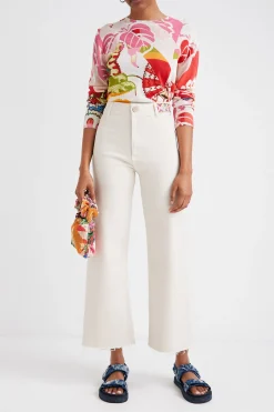 Vaqueros-Desigual Vaquero Culotte cropped
