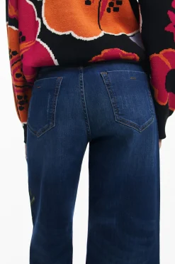 Vaqueros|Pantalones-Desigual Vaqueros culotte denim