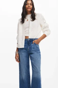 Vaqueros|Pantalones-Desigual Vaqueros culotte denim