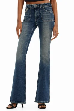 Vaqueros|Pantalones-Desigual Vaqueros Flare
