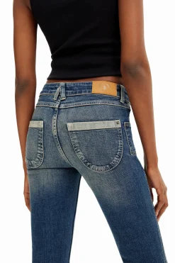 Vaqueros|Pantalones-Desigual Vaqueros Flare