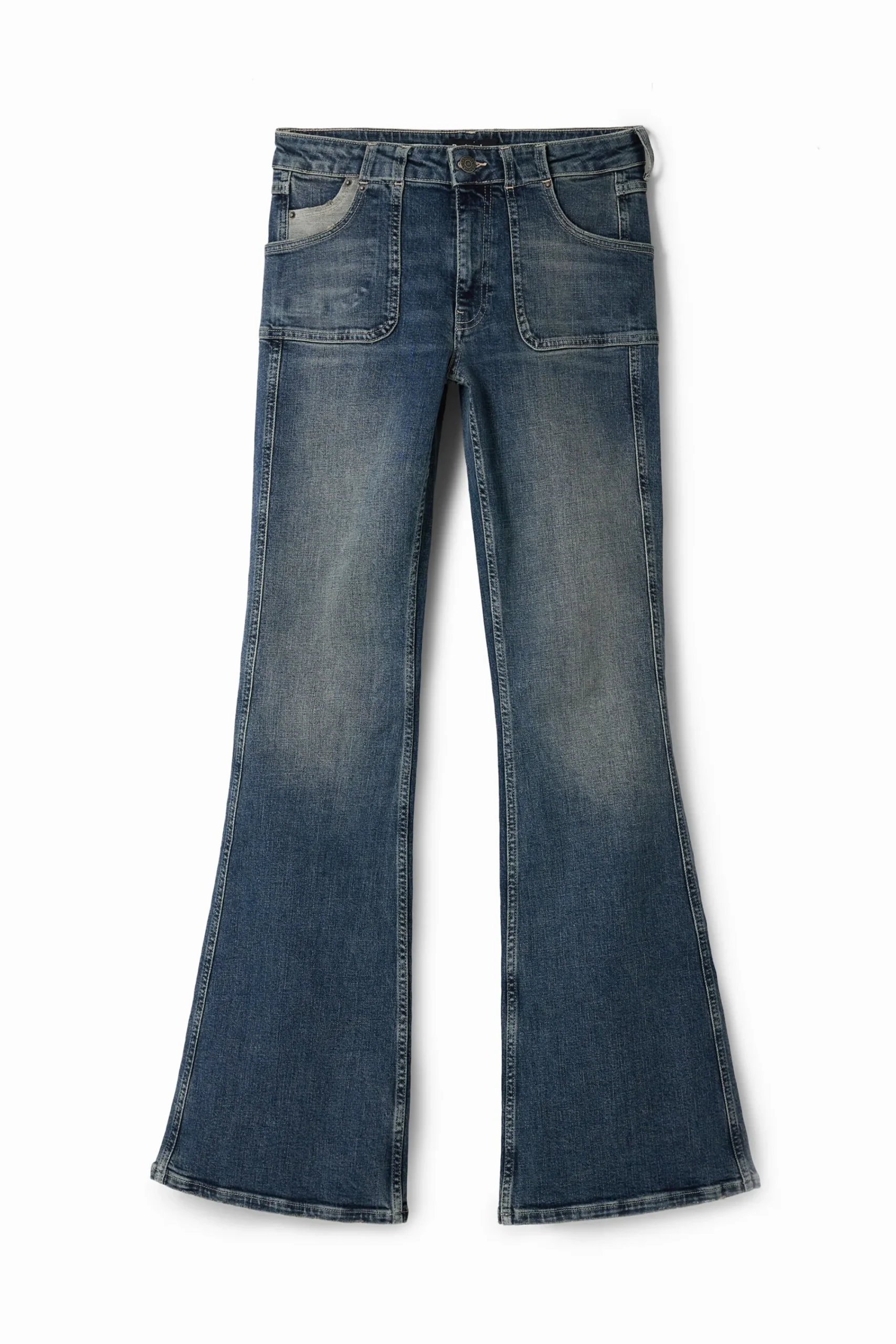 Vaqueros|Pantalones-Desigual Vaqueros Flare