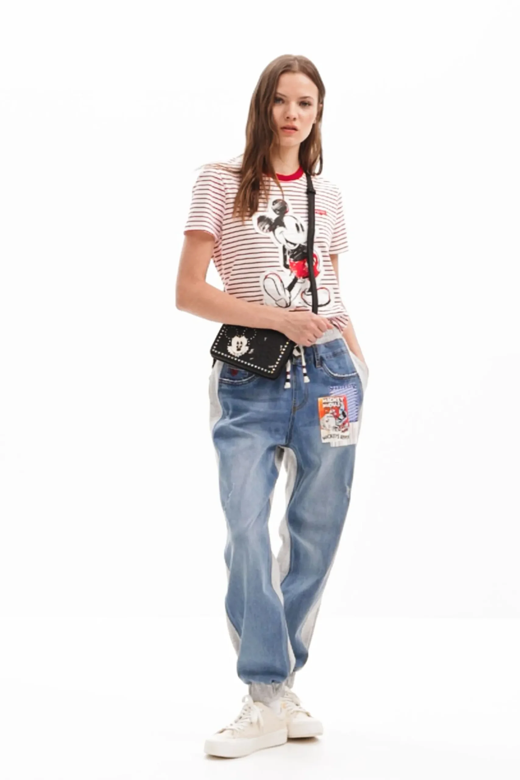 Vaqueros|Pantalones-Desigual Vaqueros Jogger Mickey Mouse