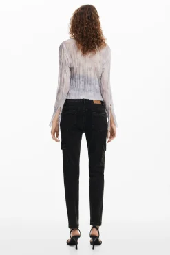 Pantalones-Desigual Vaqueros rectos cargo