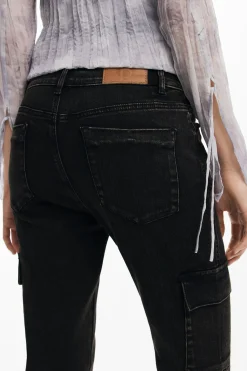Pantalones-Desigual Vaqueros rectos cargo