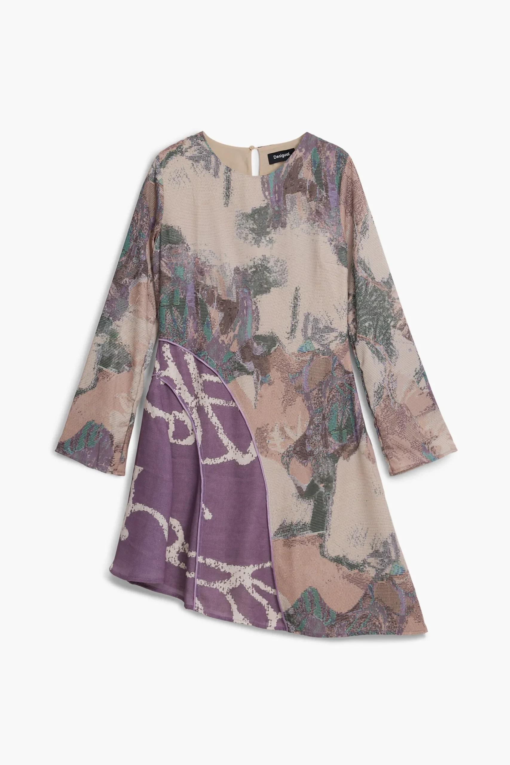 Vestidos Y Monos-Desigual Vestido asimétrico estampada